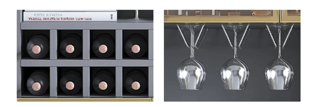 Multi-Functional Display Storage Wine Cabinet Glass Door Bar Furniture