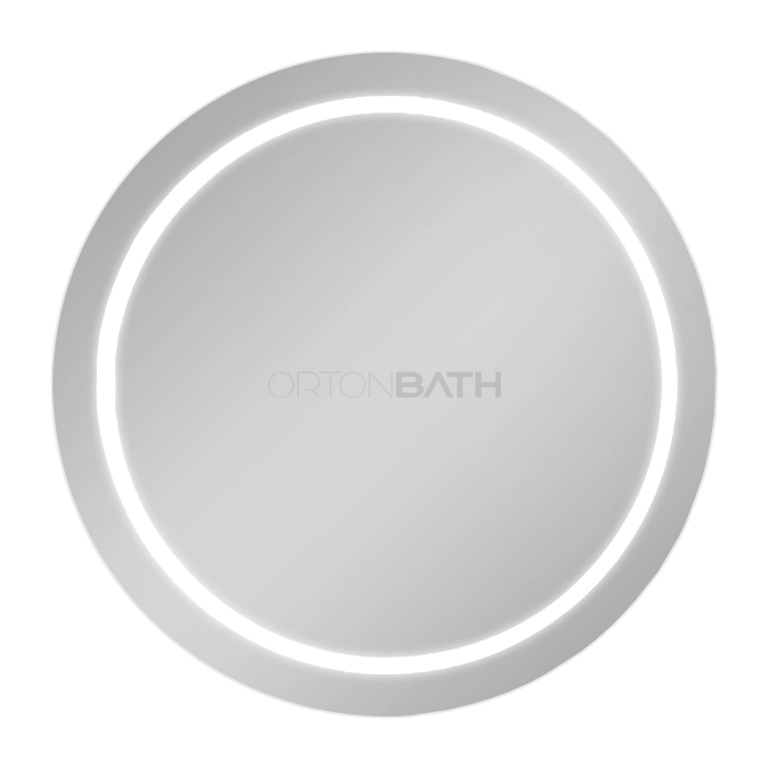Ortonbath Round Front Lit LED Bathroom Vanity Mirror, 3 Colors Light Dimmable, Makeup Mirror with Anti-Fog Touch Switch