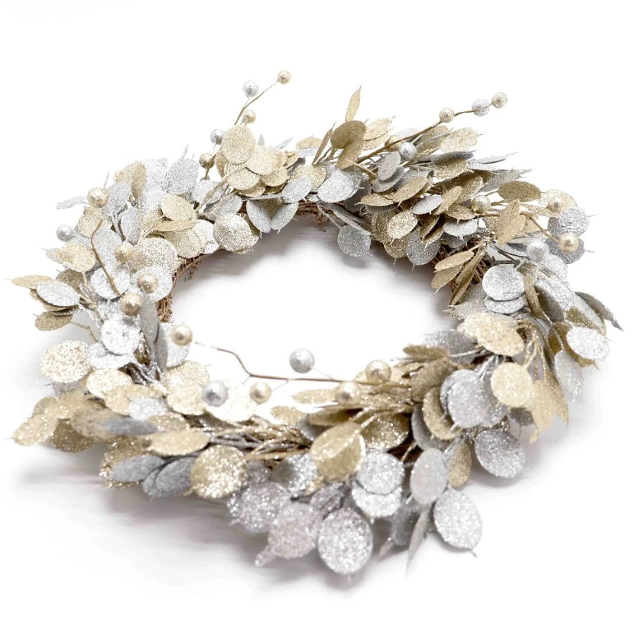 Wholesale Retail Wreath Bling Bling Wall Decoration Holiday Wedding Decoration Glitter Spray Decoration Artificial