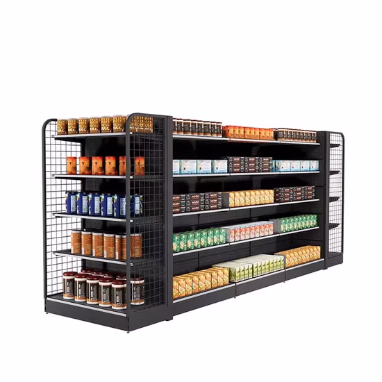 Morden Elegant Color Grocery Store Shop Usded Gondola Retail Display Steel Metal Supermarket Shelf
